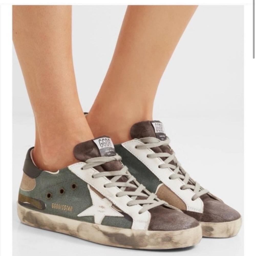 Golden Goose Camouflage Superstar Sneakers